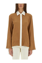 Max Mara Women's Color Block Shirt Beige