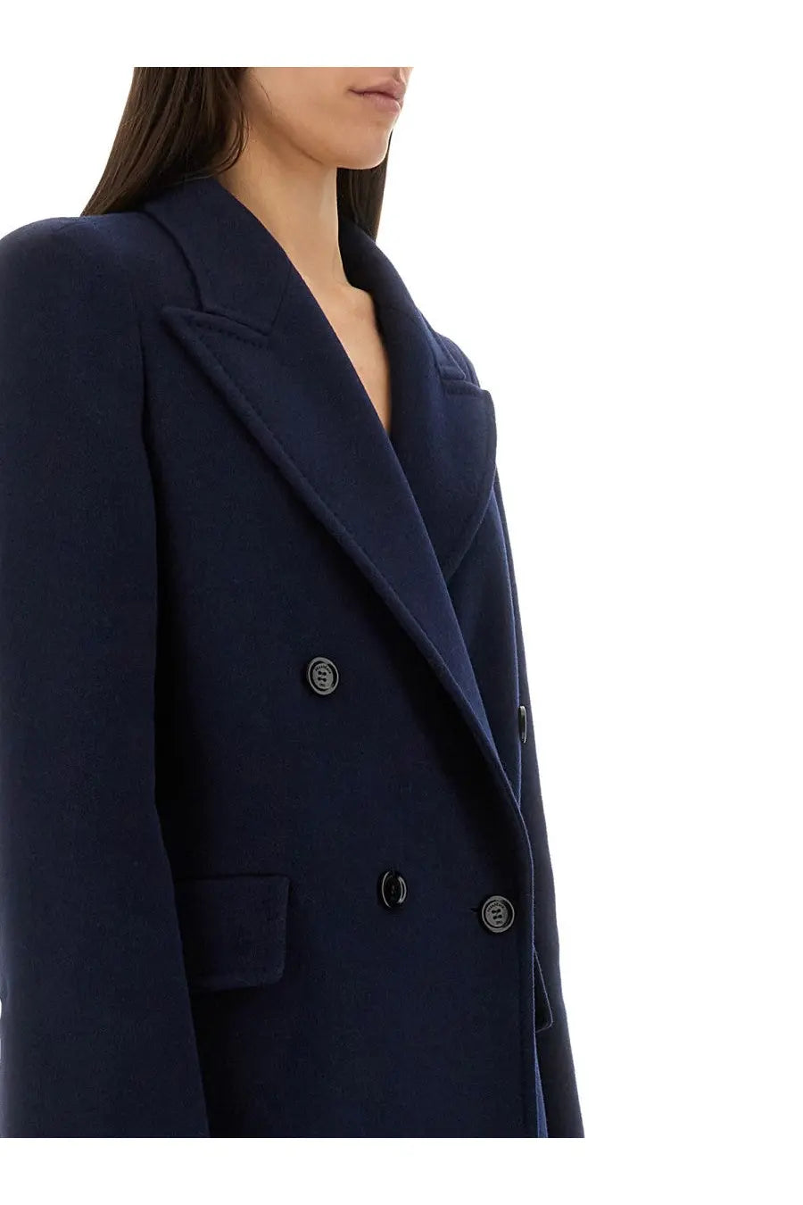 Max Mara Women's Double Breasted Coat Albania1234 Blue, view 4