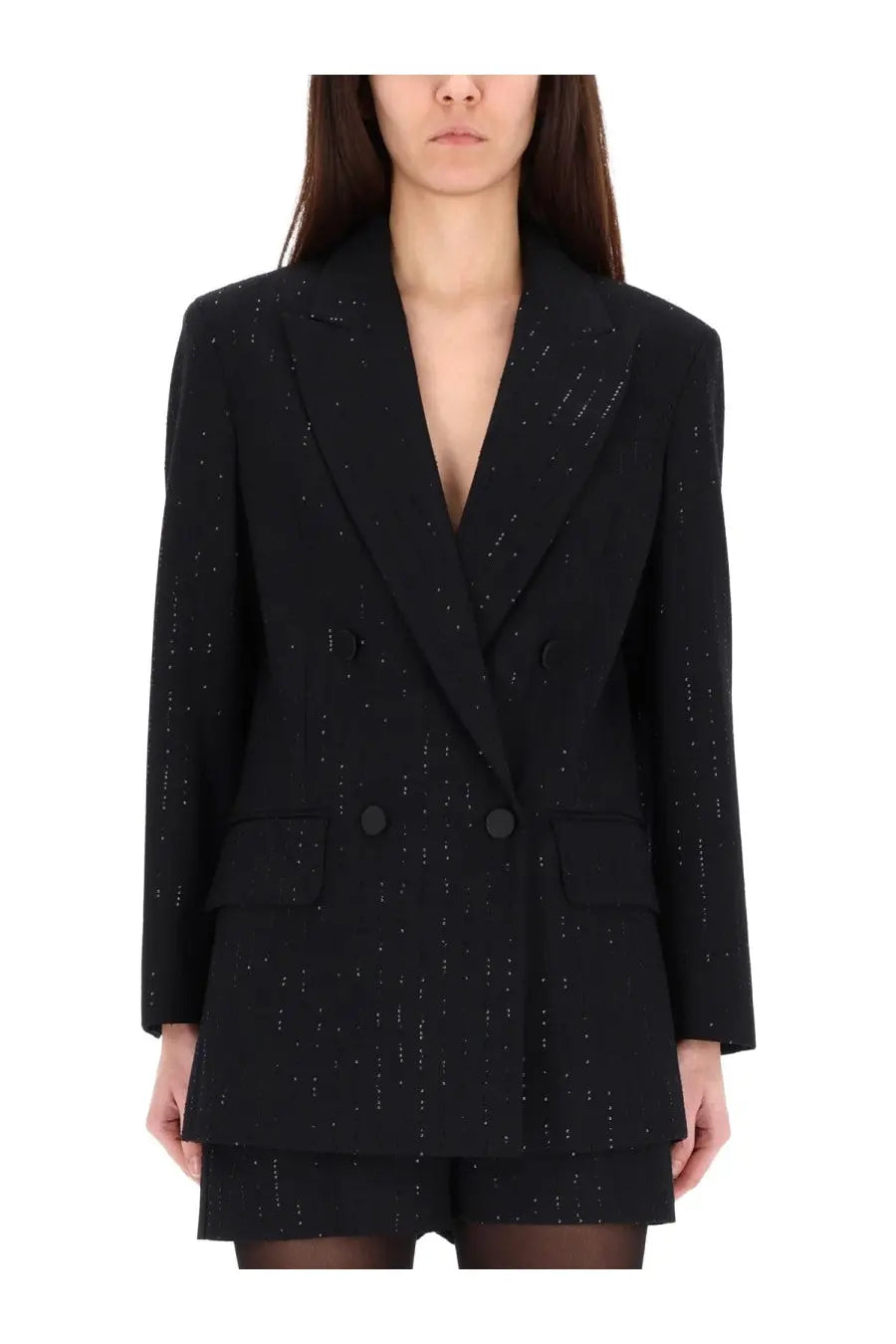 Max Mara Women's Double Breasted Jacket Black, view 4
