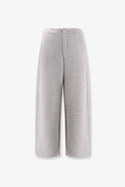 Max Mara Women's Ebrien Wool and Cotton Trousers Grey