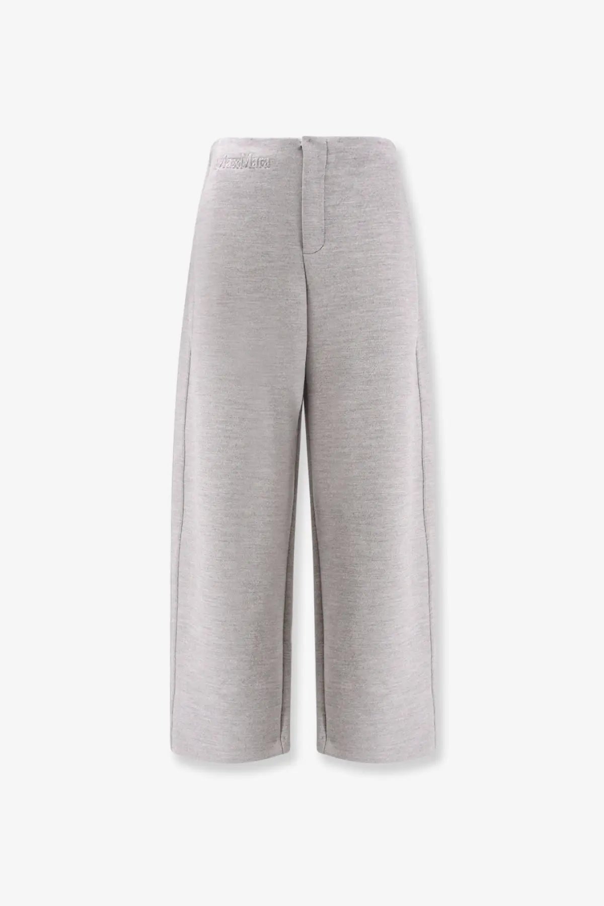 Max Mara Women's Ebrien Wool and Cotton Trousers Grey