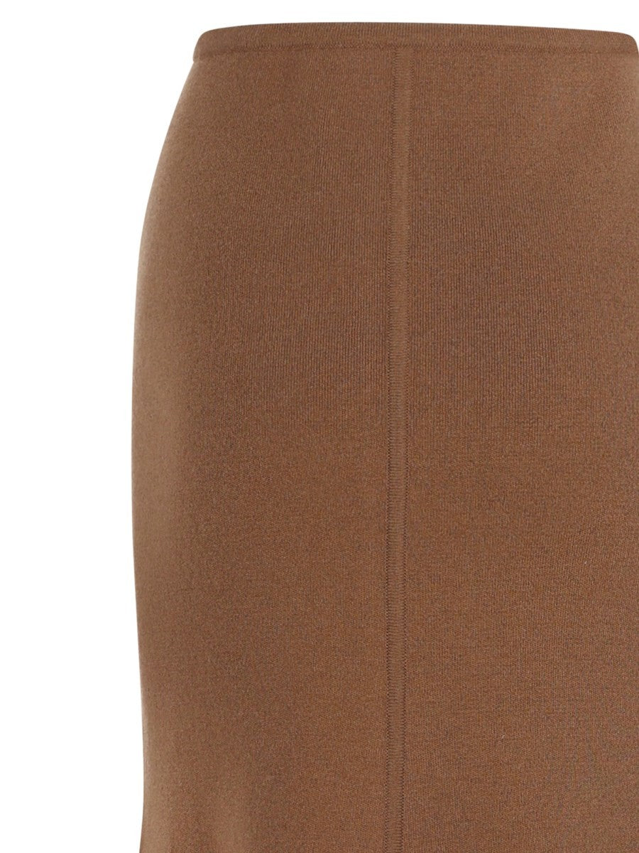 Max Mara Women's Filato Wool Cashmere Skirt Beige, view 3
