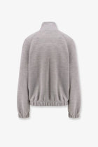 Max Mara Women's Frine Double Wool Cotton Sweatshirt Grey, view 2
