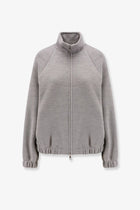 Max Mara Women's Frine Double Wool Cotton Sweatshirt Grey