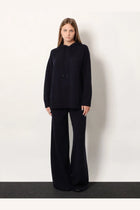 Max Mara Women's Liana Cashmere and Wool Hooded Sweater Blue, view 2