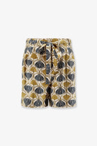 Max Mara Women's Metello Multicolor Silk Shorts Yellow