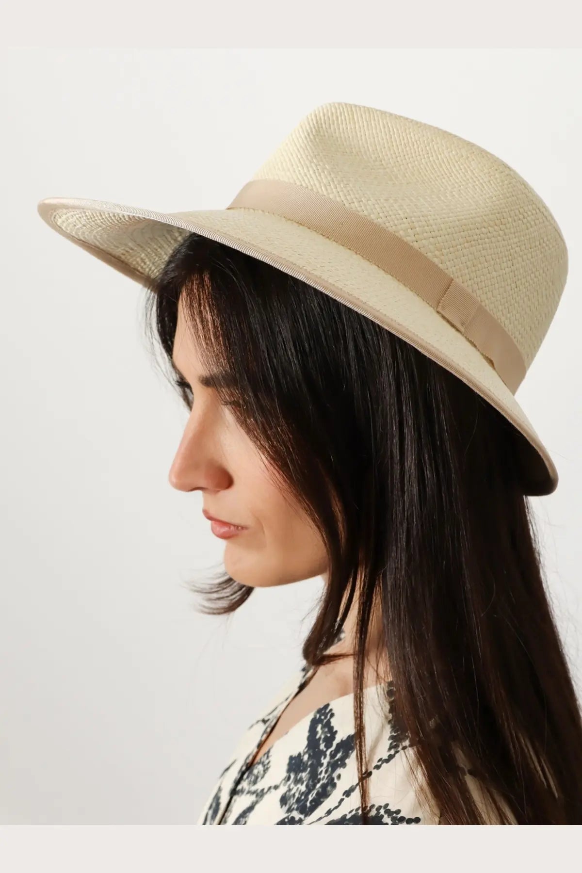 Max Mara Women's Mxadolmen Panama Straw Hat Beige, view 2