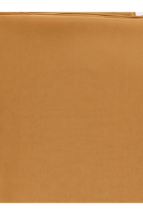 Max Mara women’s Mxastarna silk scarf in beige with smooth tan fabric and subtle texture with clean stitching edge