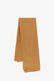 Max Mara women’s Mxastarna soft mustard-yellow scarf made of smooth lightweight silk fabric