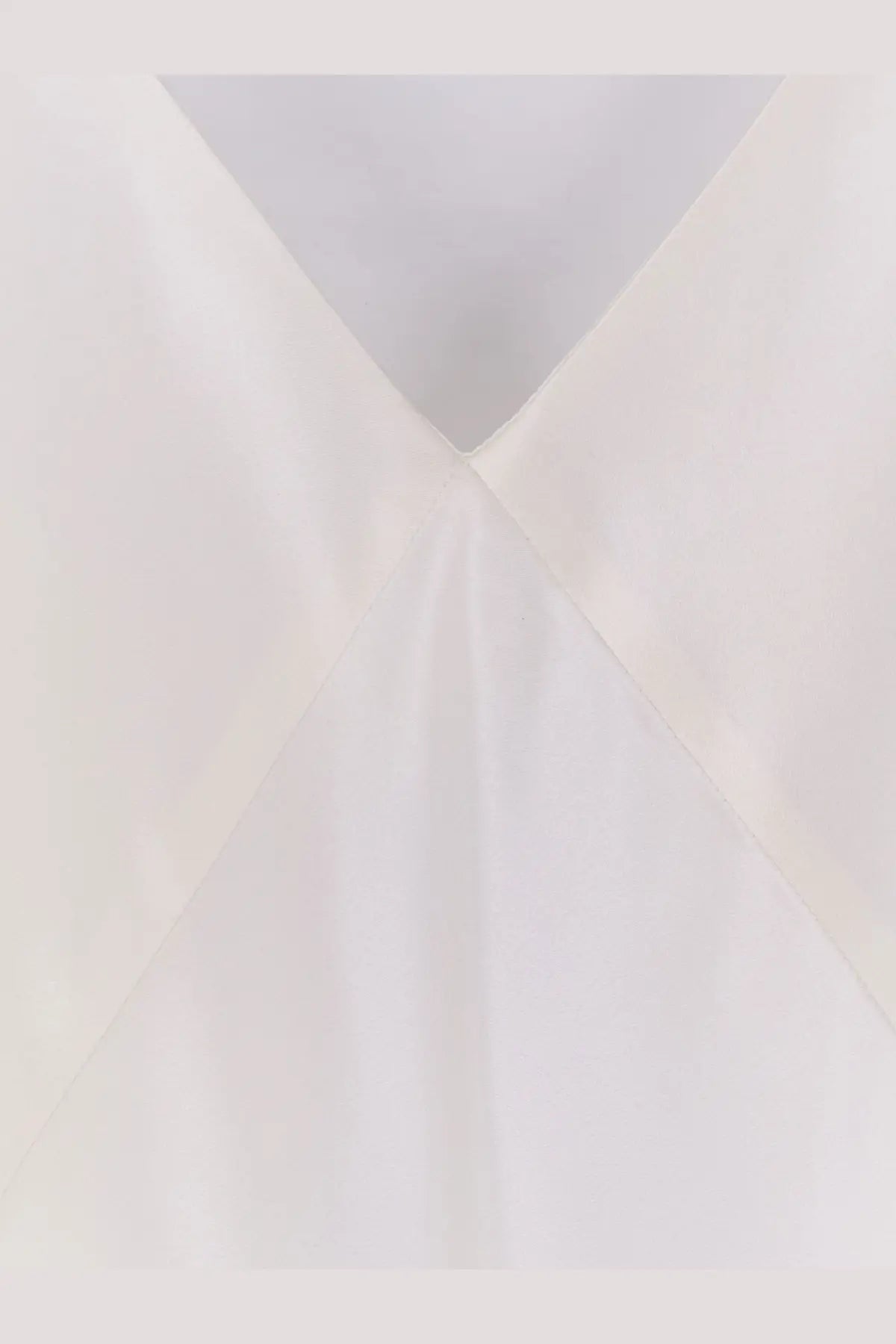 Max Mara women’s mxebacco off-white satin blouse with smooth texture and elegant v-neckline