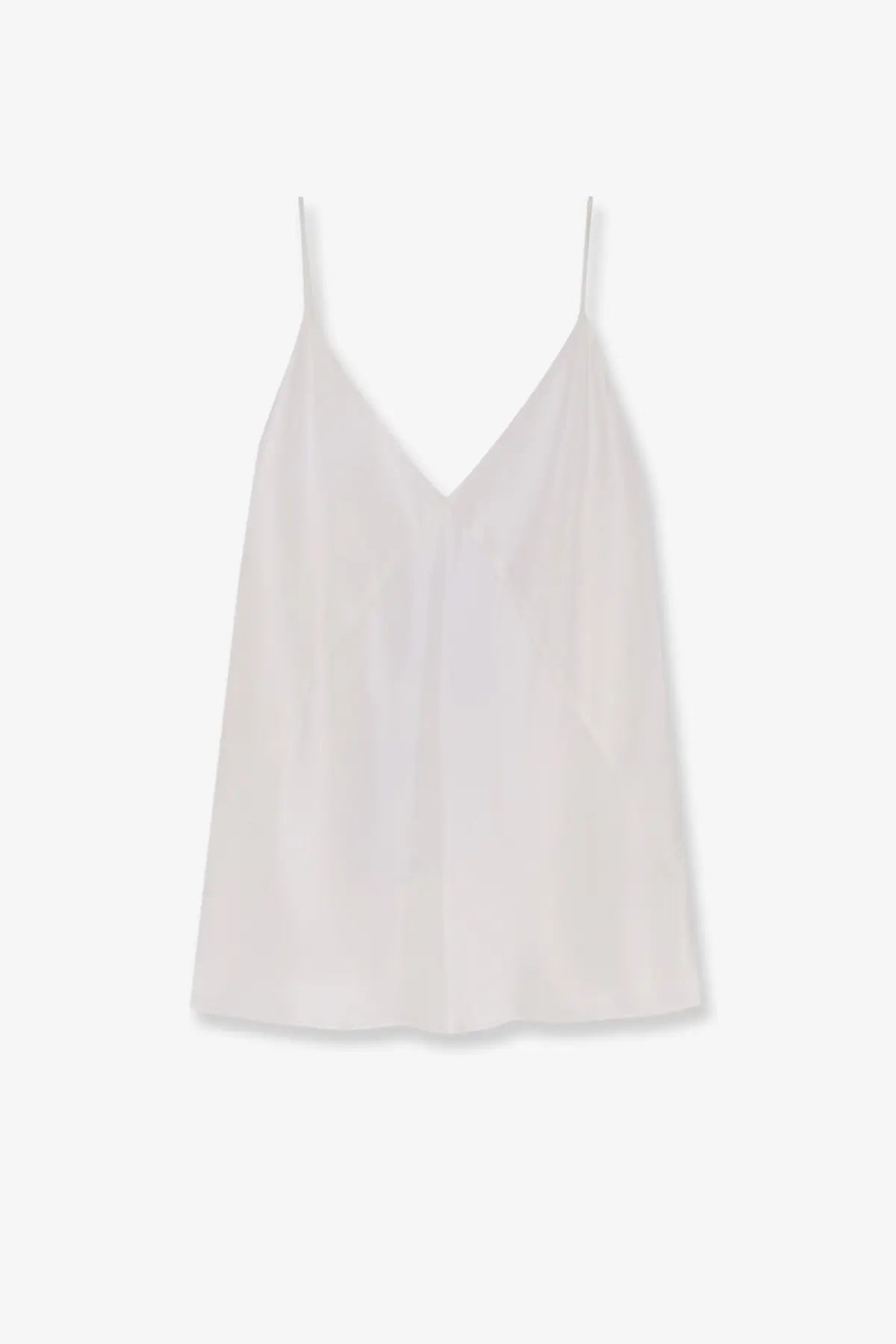 Max mara womens mxebacco silk top white flowing lightweight fabric v neck white spaghetti strap camisole