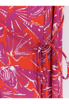 Max Mara Women's Mxmcamino Printed Cotton Dress Orange, view 3
