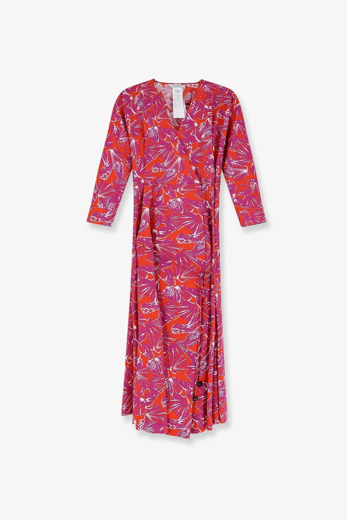 Max Mara Women's Mxmcamino Printed Cotton Dress Orange