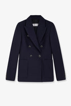 Max Mara Women's Mxmricetta Virgin Wool Blazer Blue