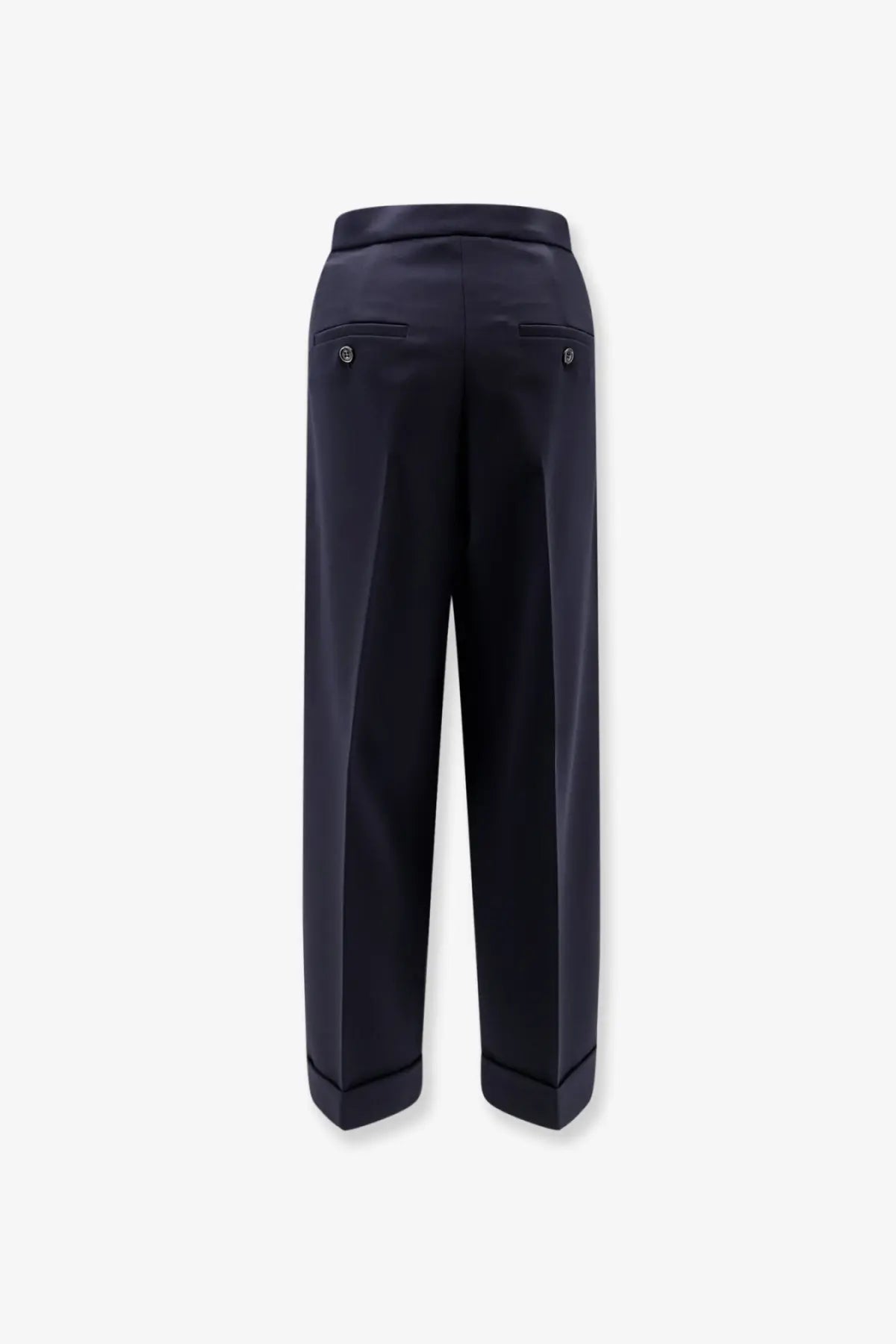 Max Mara Women's Mxmrugiada Virgin Wool Trousers Blue, view 2