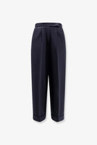 Max Mara Women's Mxmrugiada Virgin Wool Trousers Blue