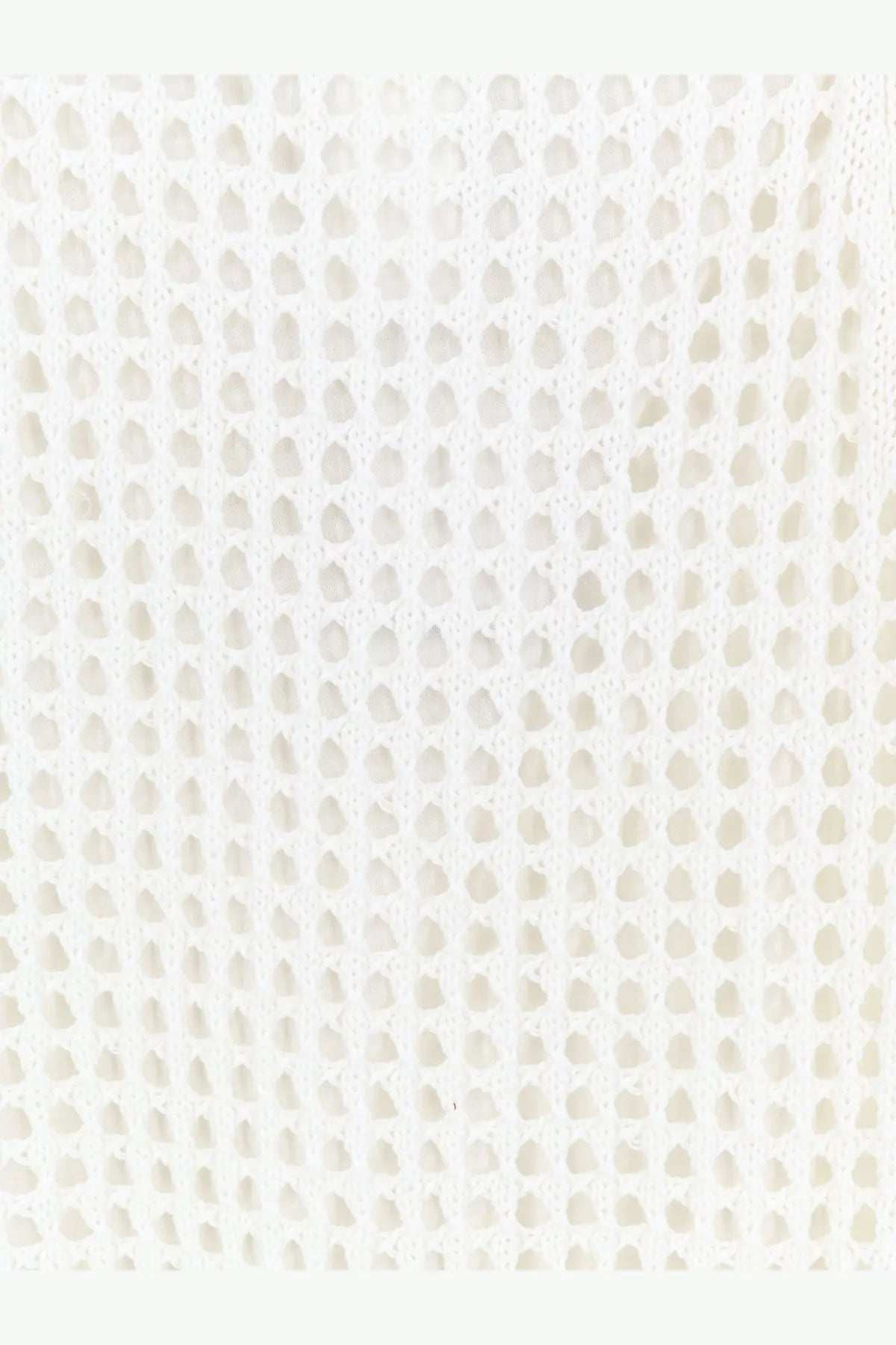 White mesh fabric with teardrop perforations on max mara womens mxpgeode perforated cotton skirt white