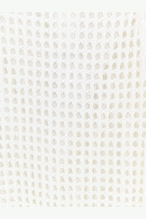White mesh fabric with teardrop perforations on max mara womens mxpgeode perforated cotton skirt white