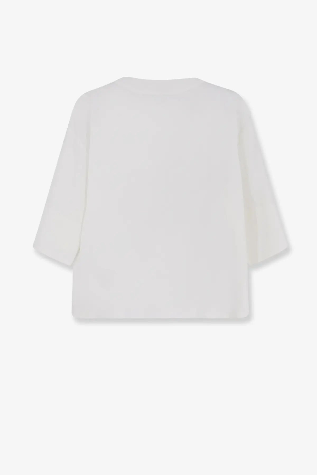 Max Mara women’s mxpsospiro white linen and viscosa shirt with three quarter sleeves and relaxed fit