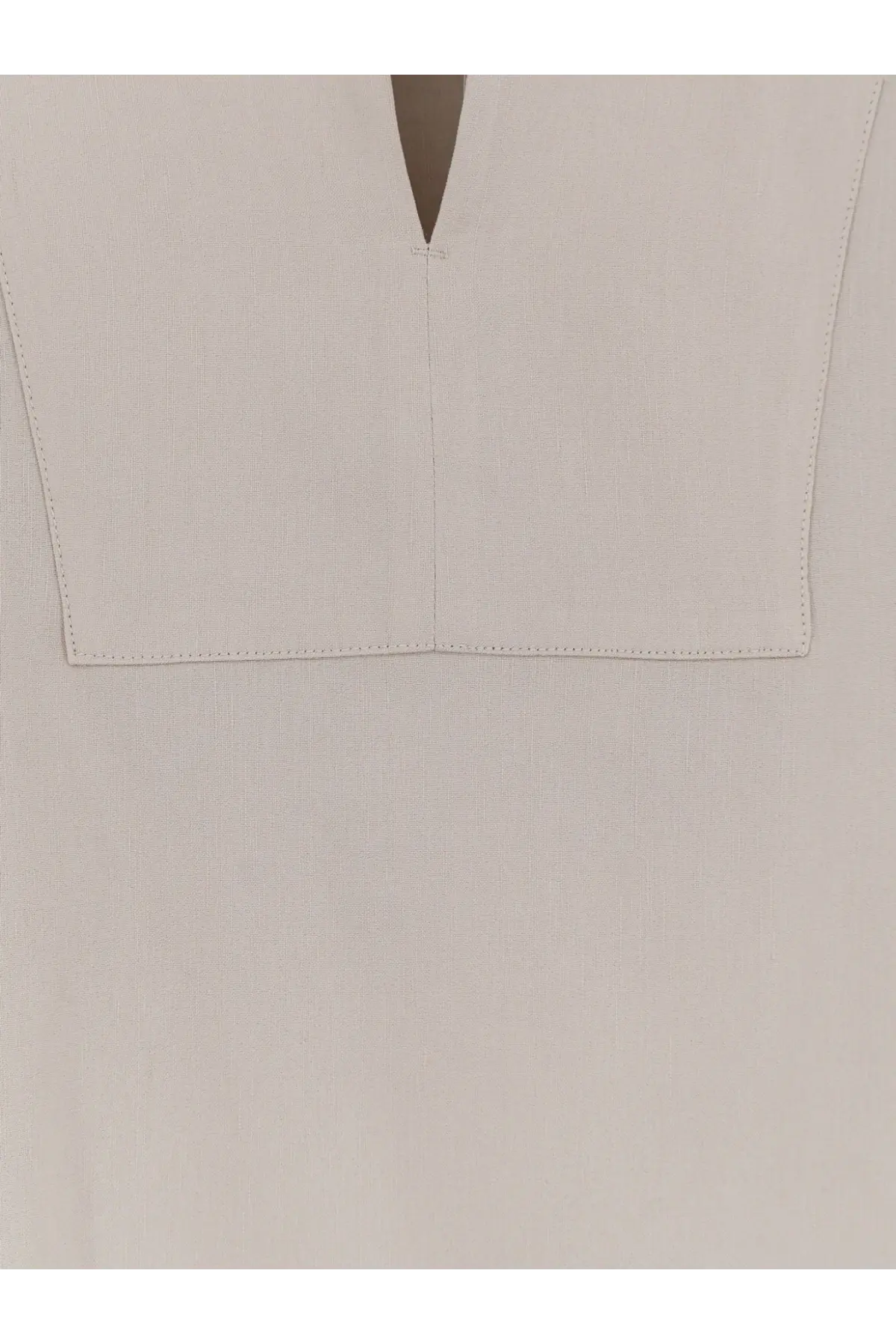 Max Mara women’s mxpsospiro beige linen and viscose shirt with a minimalist white linen top and subtle v-neckline