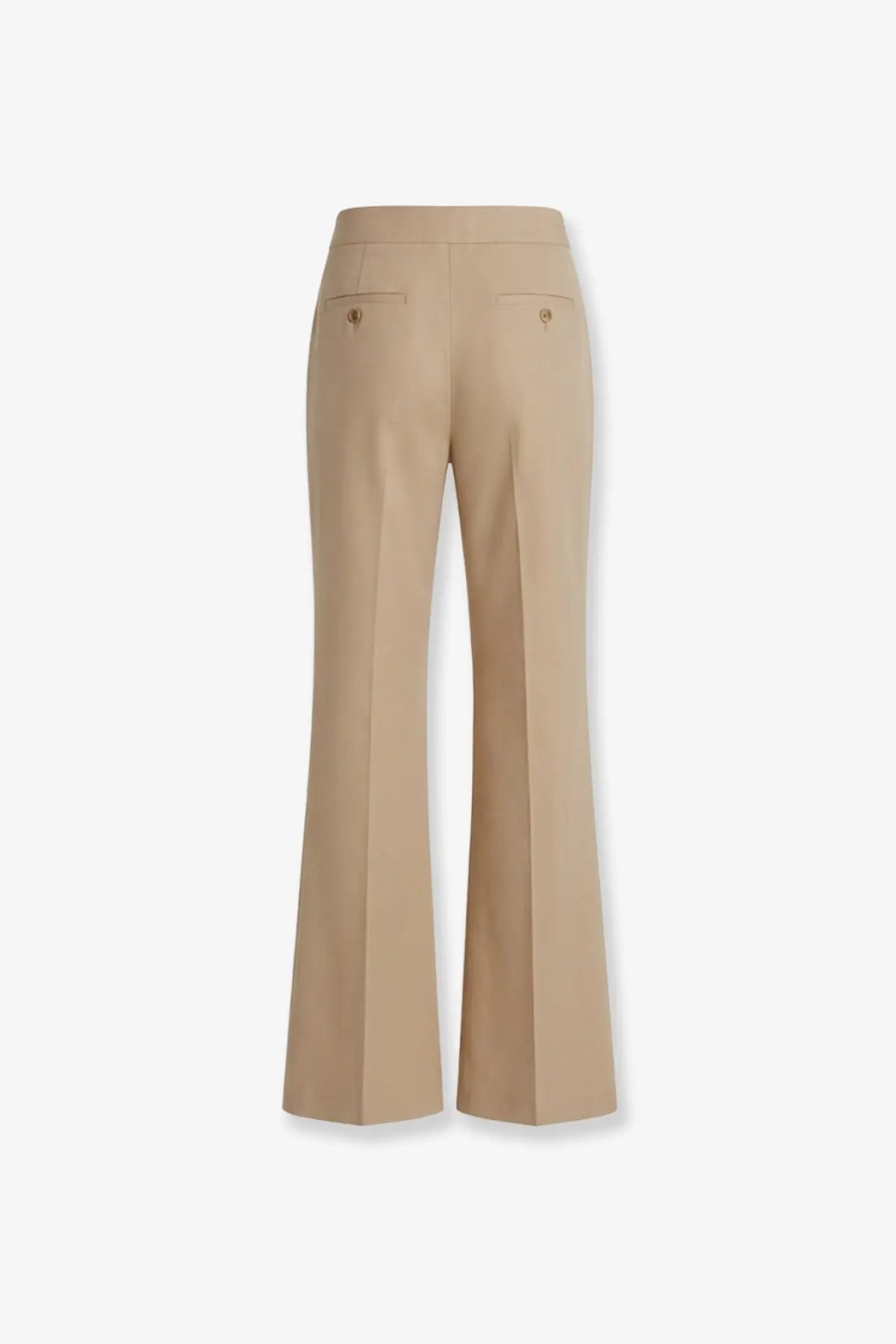 Beige linen wide-leg trousers with tailored fit and subtle front pleats from Max Mara womens mxsbig collection
