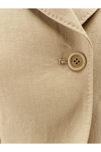 Beige smooth four-hole button on max mara women’s mxsbuono linen blazer for a lightweight elegant look