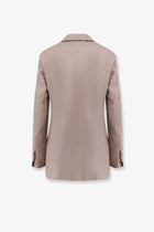 Max Mara Women's Mxsfeltro Silk Blazer Beige, view 2