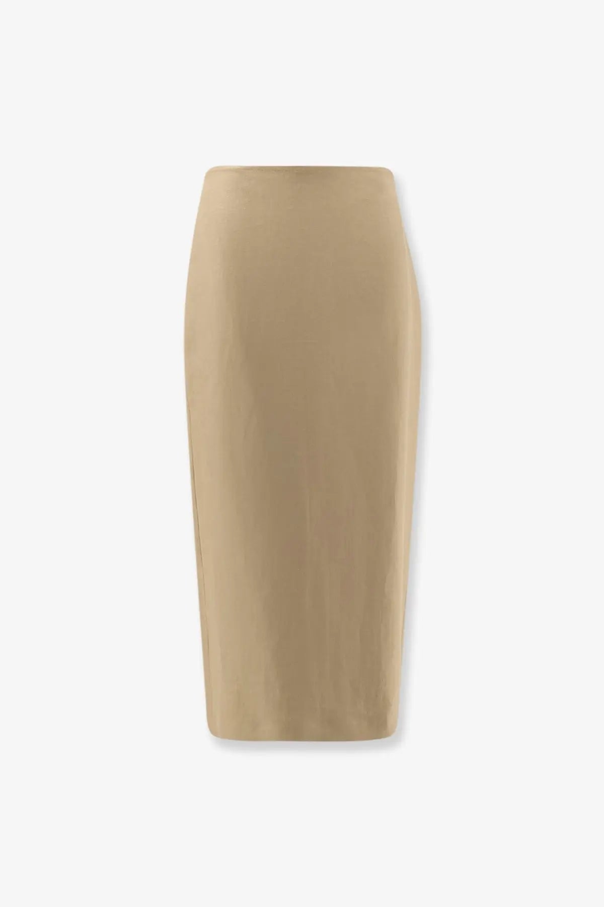 A sleek tan max mara women’s mxsveranda linen midi pencil skirt with a smooth form fitting silhouette