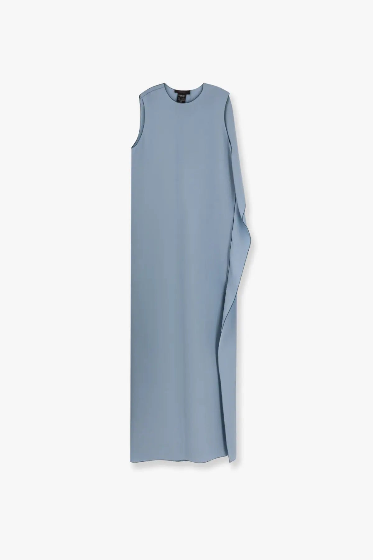 Max Mara women’s Odessa silk dress blue sleeveless light blue with subtle side slit and minimalist design