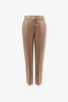 Max Mara Women's Pegno Viscose Blend Trousers Beige