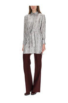 Max Mara Women's Printed Silk Chemisier Dress Beige, view 2