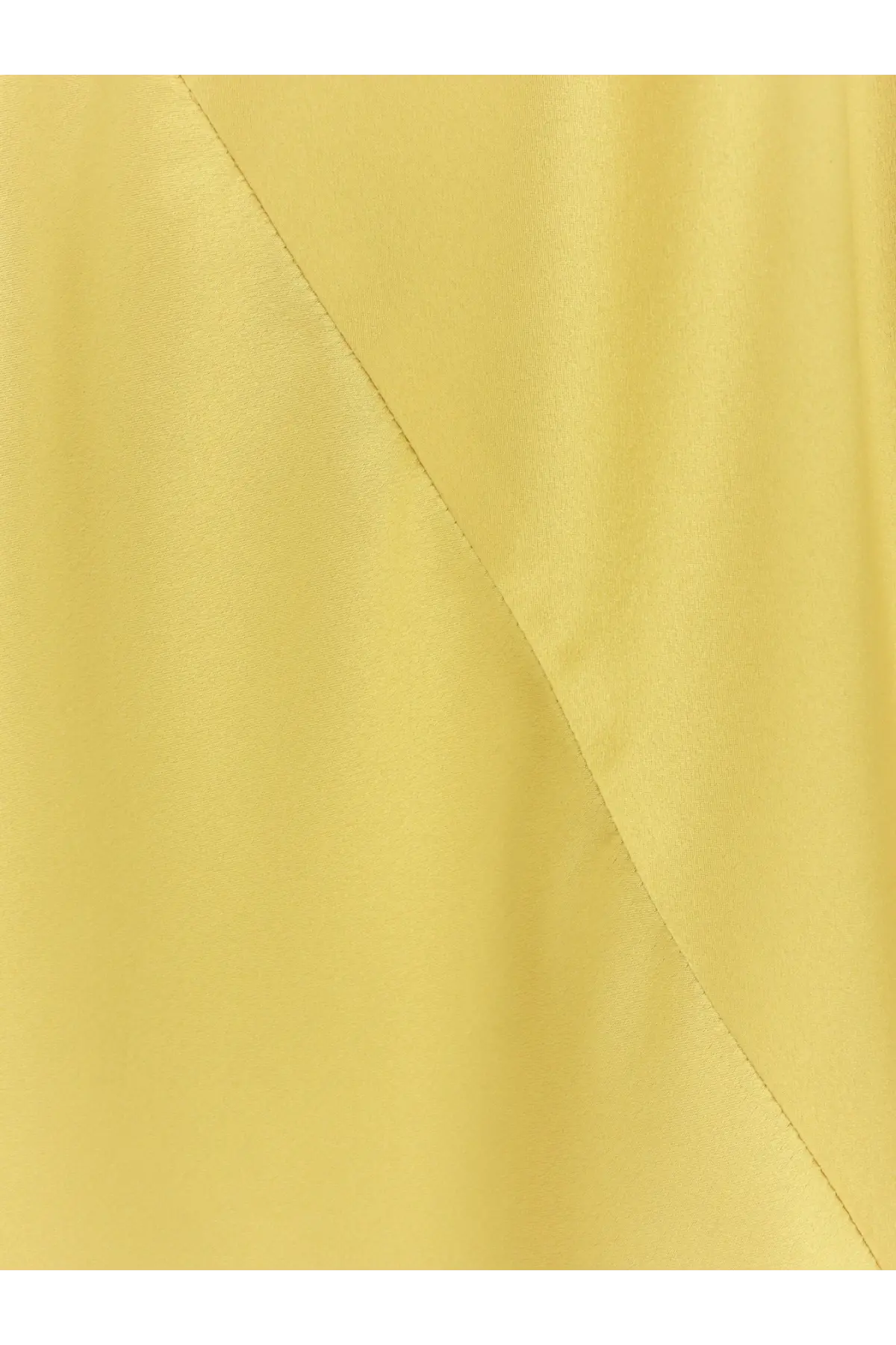 Max Mara women’s Quassia silk top in smooth pale yellow fabric with subtle sheen and gentle folds