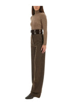 Max Mara Women's Ribbed Turtleneck Sweater Brown, view 2
