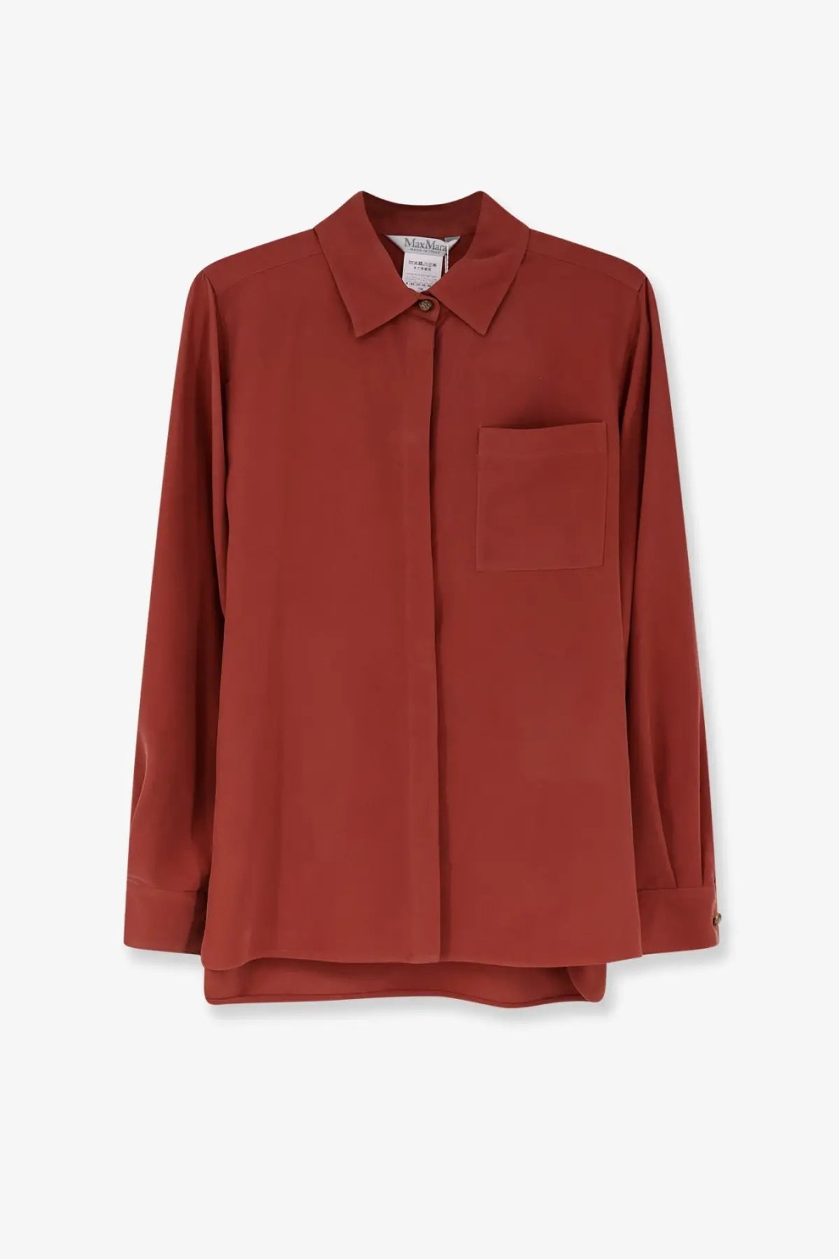 Max Mara Women's Siamese Silk Shirt Brown