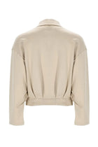 Max Mara Women's Silk and Cotton Crop Sweatshirt Beige, view 3