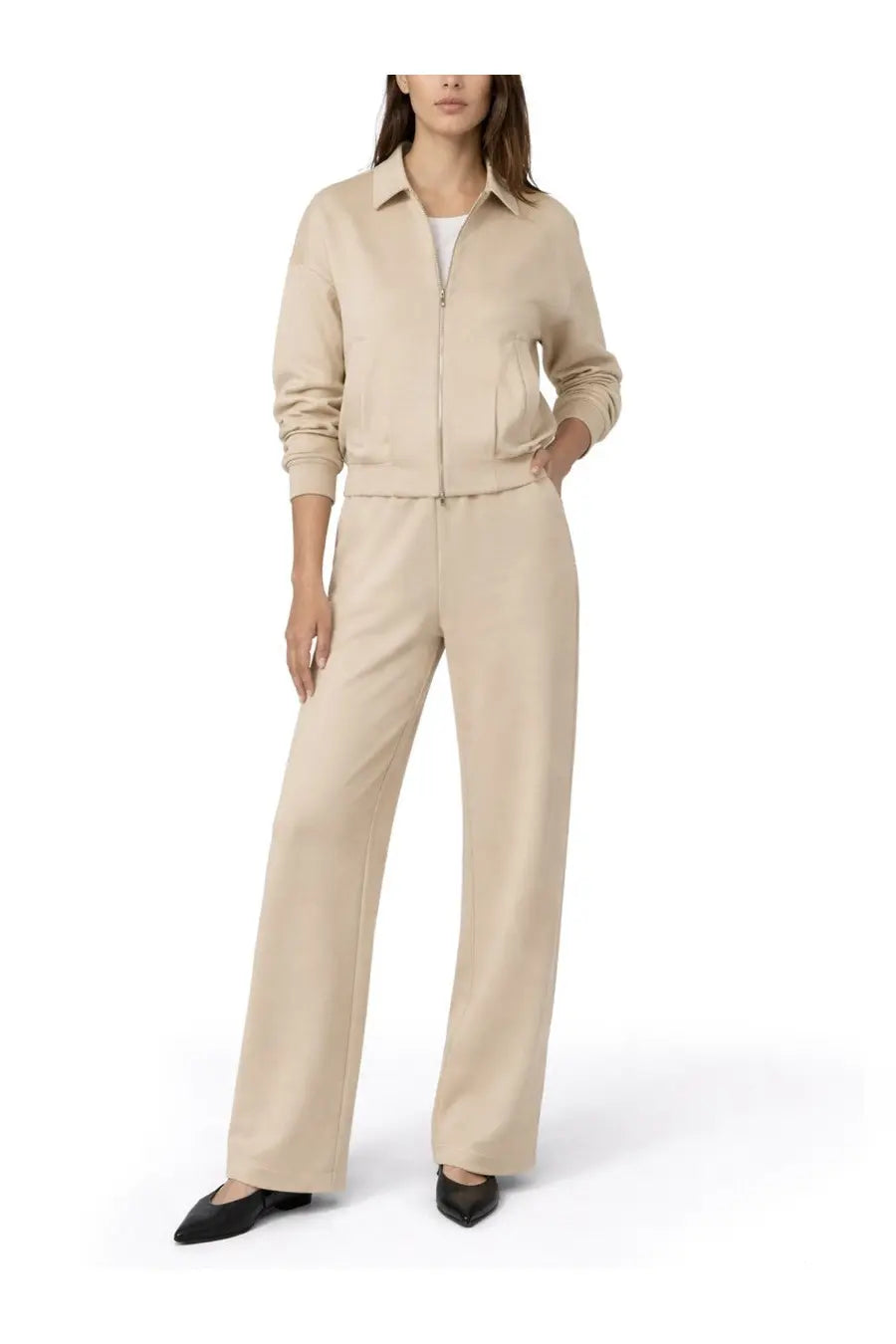 Max Mara Women's Silk and Cotton Crop Sweatshirt Beige, view 2