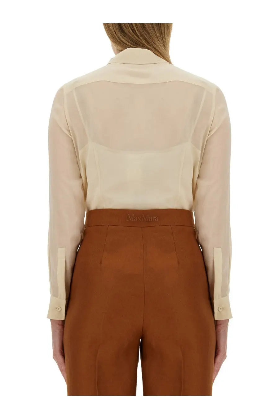 Max Mara Women's Summer Clam Shirt White, view 3