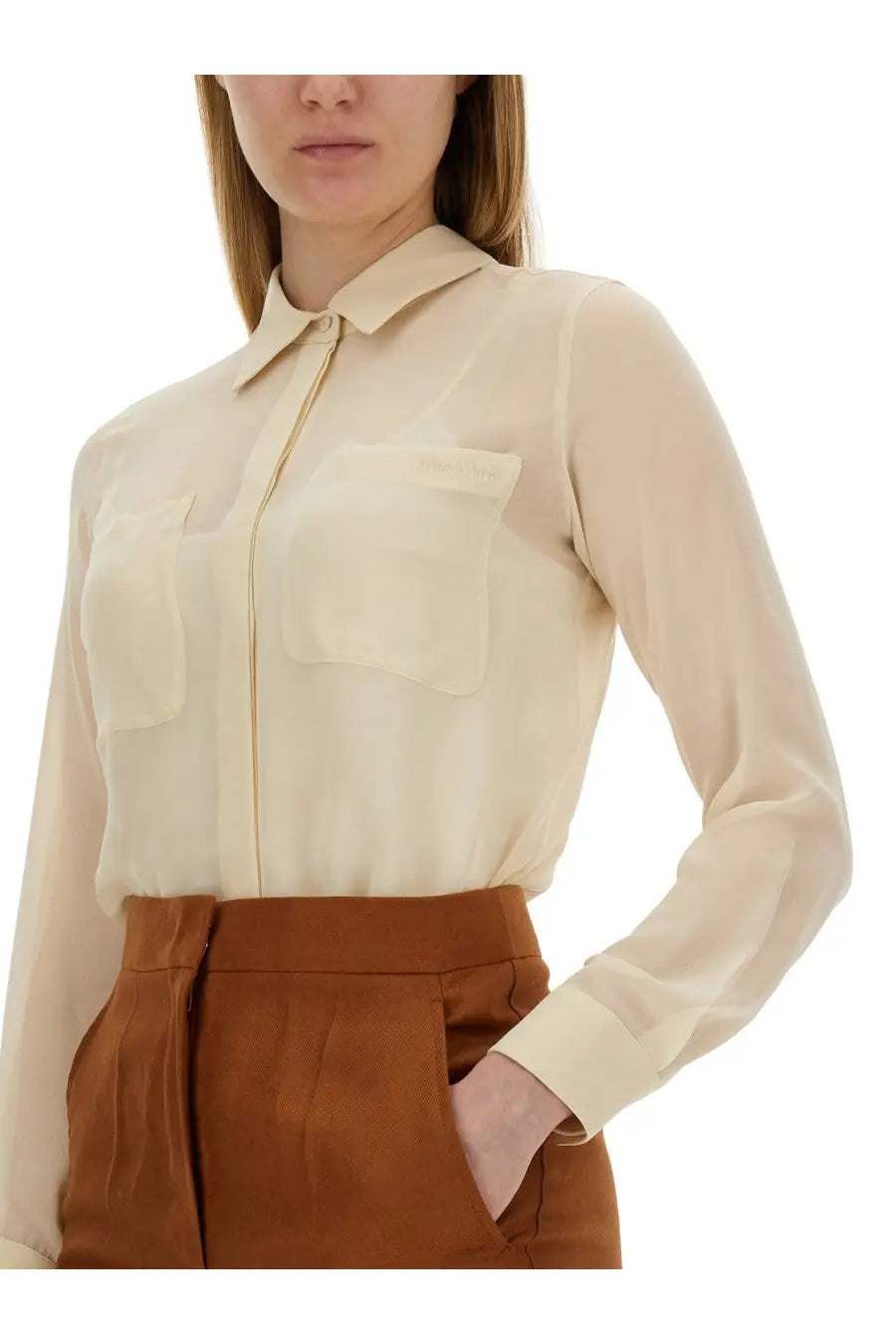 Max Mara Women's Summer Clam Shirt White, view 4