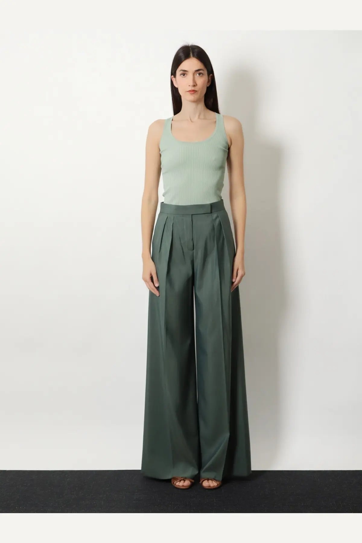 Max Mara Women's Viscose Blend Tank Top Green, view 3
