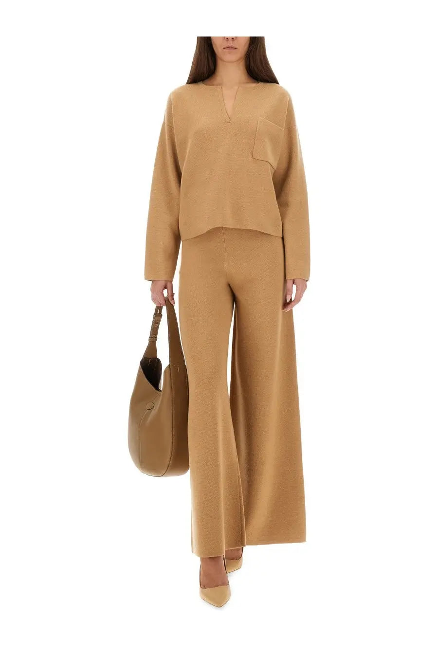 Max Mara Women's Wide Pants Judy Beige, view 2