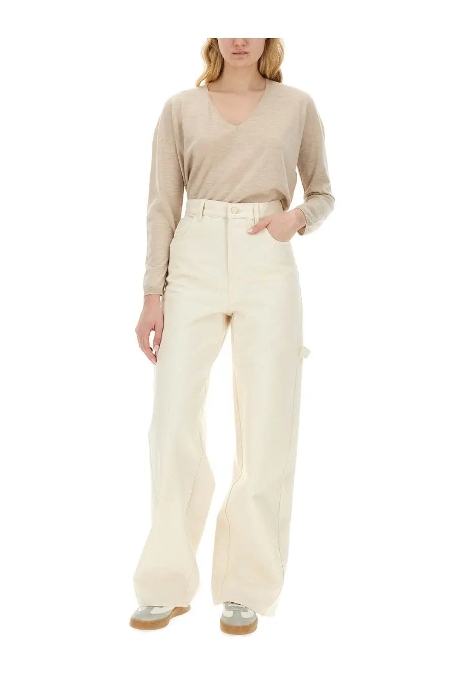 Max Mara Women's Wide Pants White, view 2