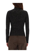 Max Mara Women's Wool and Cashmere Mouliné Turtleneck Black, view 3