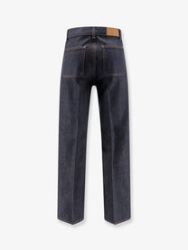 Loro Piana Women's Max Trousers Cotton and Cashmere Jeans WILD WONDERBERRY
