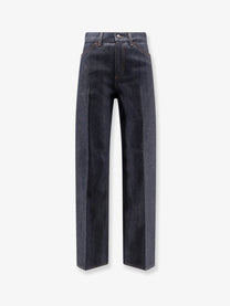Loro Piana Women's Max Trousers Cotton and Cashmere Jeans WILD WONDERBERRY