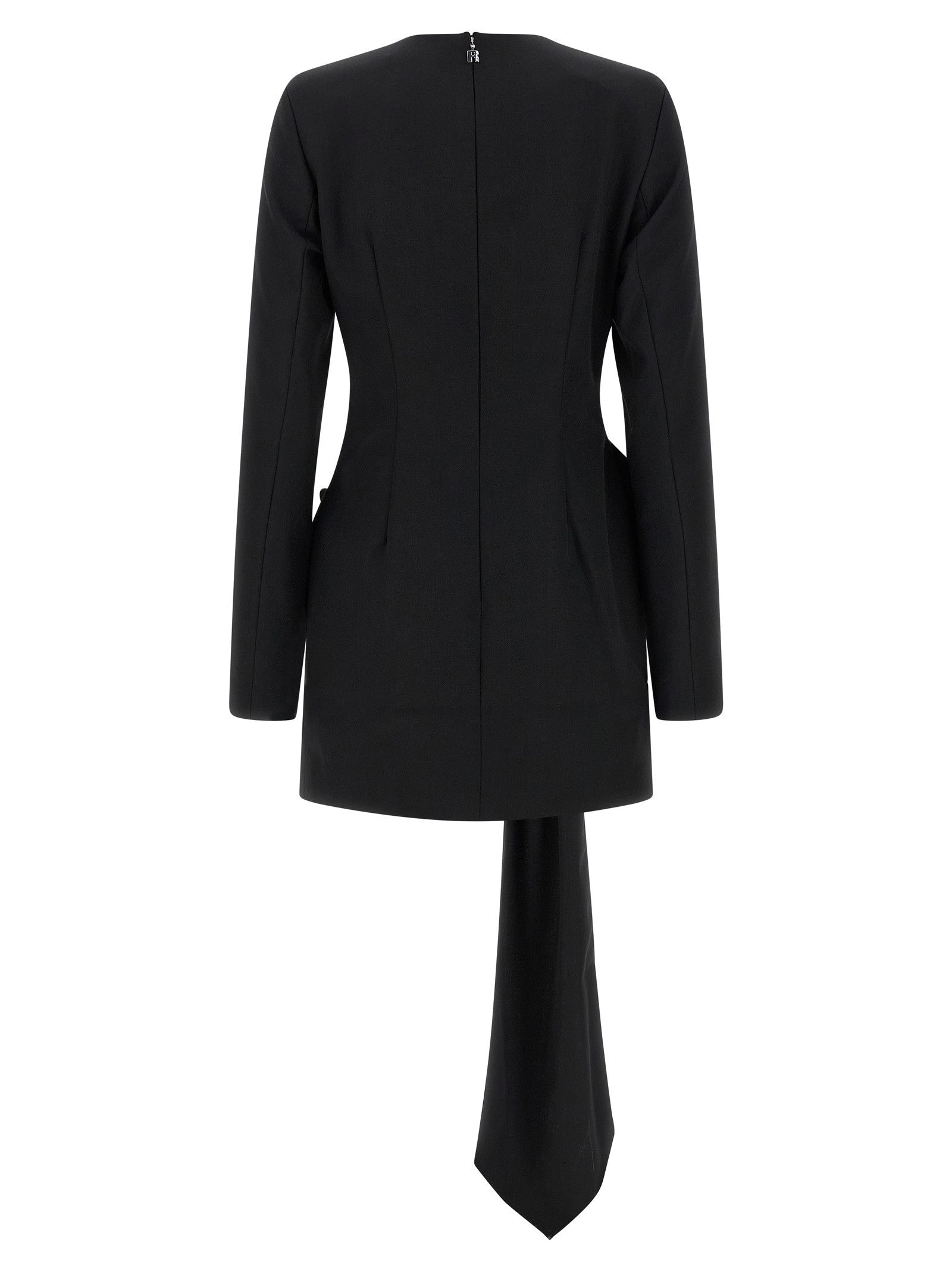 ROTATE Birger Christensen Maxi Bow Dress Black