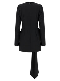 ROTATE Birger Christensen Maxi Bow Dress Black