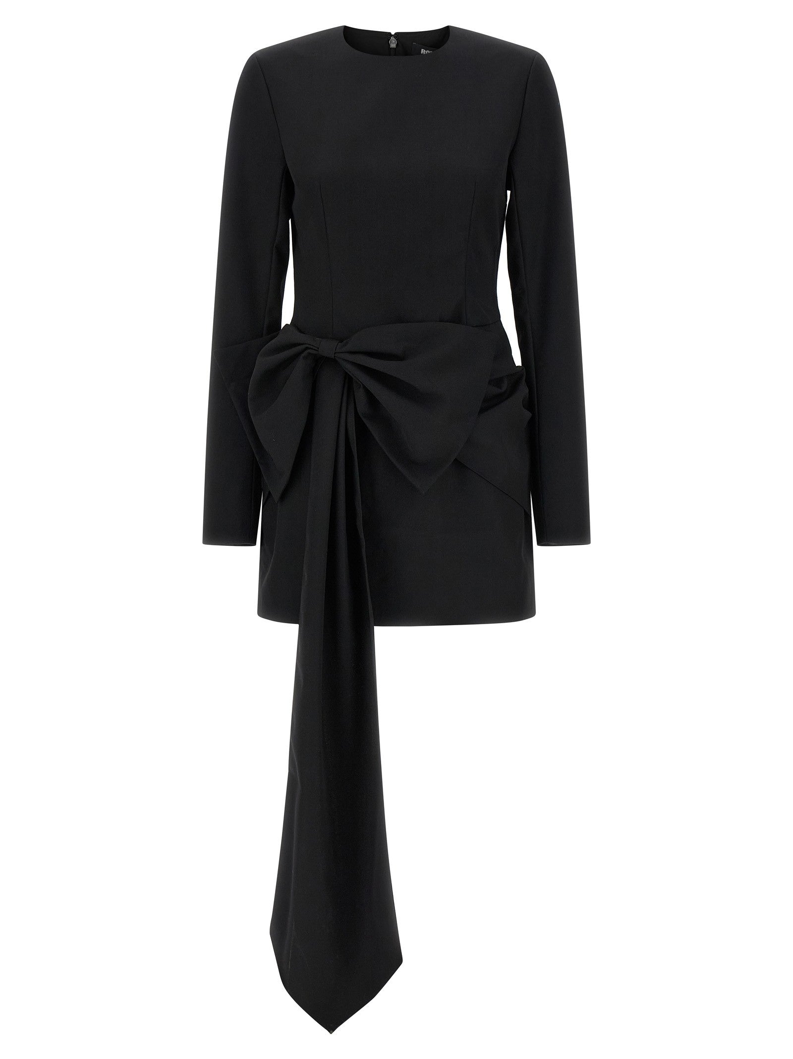 ROTATE Birger Christensen Maxi Bow Dress Black