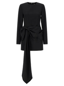 ROTATE Birger Christensen Maxi Bow Dress Black