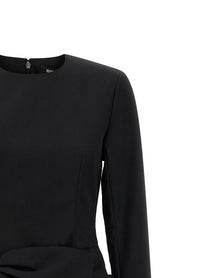 ROTATE Birger Christensen Maxi Bow Dress Black