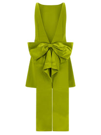self-portrait Maxi Bow Dress Green